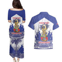 Personalized Les Grenadiers Haiti Football Couples Matching Puletasi and Hawaiian Shirt 2026 Nou Retounen White Version - Wonder Print Shop