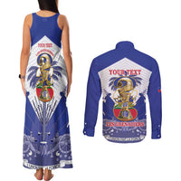 Personalized Les Grenadiers Haiti Football Couples Matching Tank Maxi Dress and Long Sleeve Button Shirt 2026 Nou Retounen White Version - Wonder Print Shop