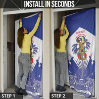 Personalized Les Grenadiers Haiti Football Door Cover 2026 Nou Retounen White Version - Wonder Print Shop