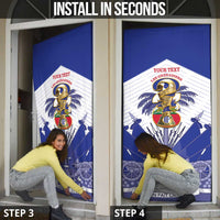 Personalized Les Grenadiers Haiti Football Door Cover 2026 Nou Retounen White Version - Wonder Print Shop