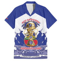 Personalized Les Grenadiers Haiti Football Family Matching Long Sleeve Bodycon Dress and Hawaiian Shirt 2026 Nou Retounen White Version - Wonder Print Shop