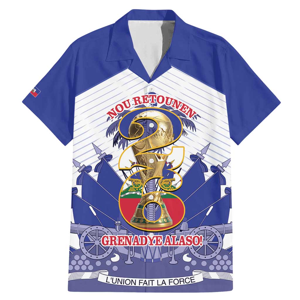 Personalized Les Grenadiers Haiti Football Family Matching Mermaid Dress and Hawaiian Shirt 2026 Nou Retounen White Version - Wonder Print Shop