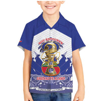 Personalized Les Grenadiers Haiti Football Family Matching Mermaid Dress and Hawaiian Shirt 2026 Nou Retounen White Version - Wonder Print Shop