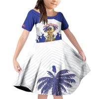 Personalized Les Grenadiers Haiti Football Family Matching Off Shoulder Short Dress and Hawaiian Shirt 2026 Nou Retounen White Version - Wonder Print Shop