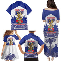 Personalized Les Grenadiers Haiti Football Family Matching Puletasi and Hawaiian Shirt 2026 Nou Retounen White Version - Wonder Print Shop