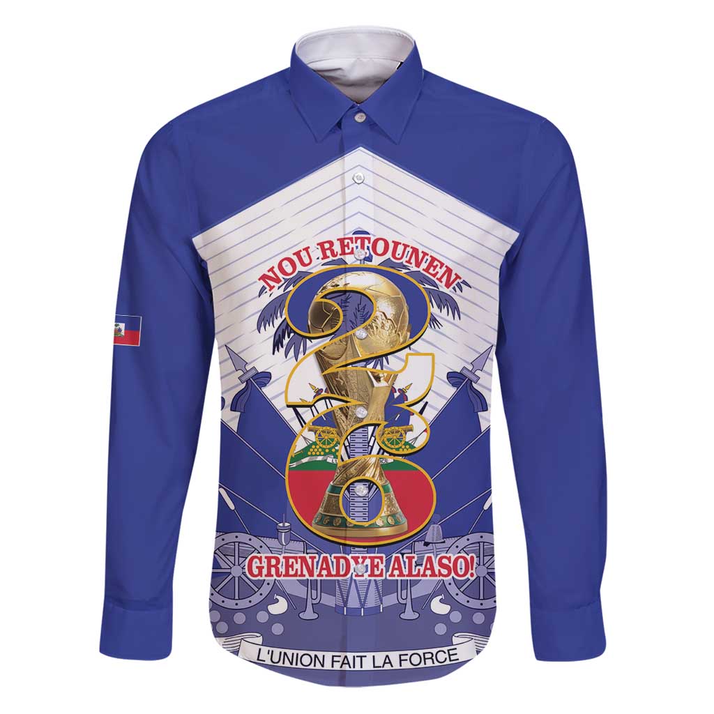 Personalized Les Grenadiers Haiti Football Family Matching Puletasi and Hawaiian Shirt 2026 Nou Retounen White Version - Wonder Print Shop
