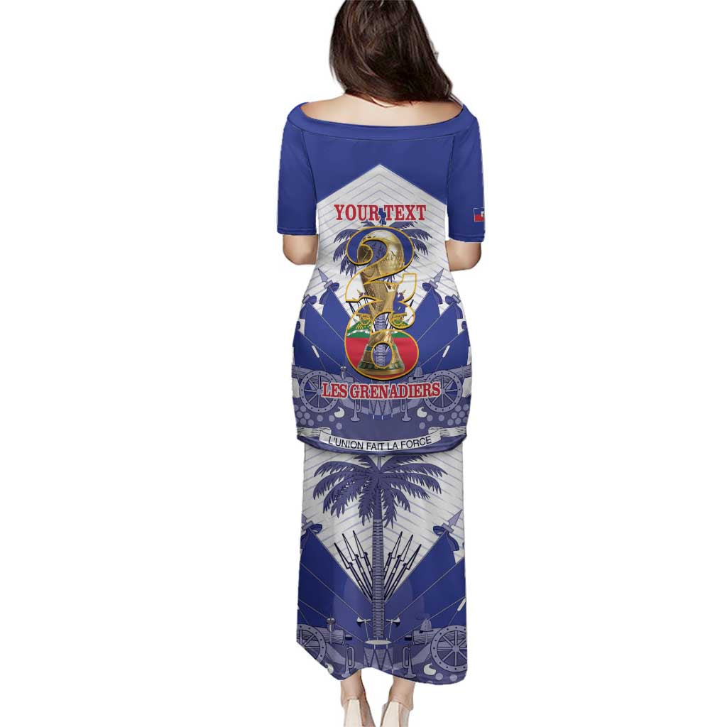 Personalized Les Grenadiers Haiti Football Family Matching Puletasi and Hawaiian Shirt 2026 Nou Retounen White Version - Wonder Print Shop