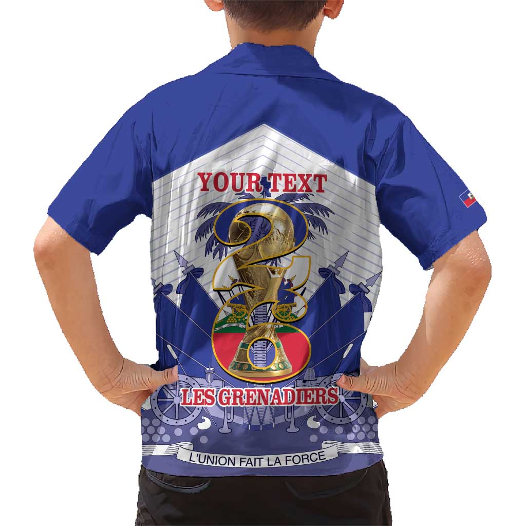 Personalized Les Grenadiers Haiti Football Family Matching Short Sleeve Bodycon Dress and Hawaiian Shirt 2026 Nou Retounen White Version - Wonder Print Shop