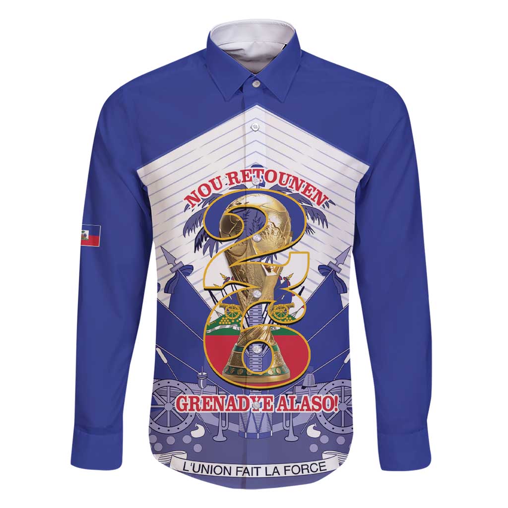 Personalized Les Grenadiers Haiti Football Family Matching Short Sleeve Bodycon Dress and Hawaiian Shirt 2026 Nou Retounen White Version - Wonder Print Shop