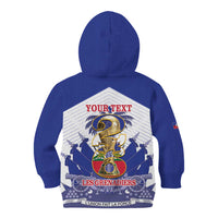 Personalized Les Grenadiers Haiti Football Kid Hoodie 2026 Nou Retounen White Version - Wonder Print Shop