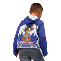 Personalized Les Grenadiers Haiti Football Kid Hoodie 2026 Nou Retounen White Version - Wonder Print Shop
