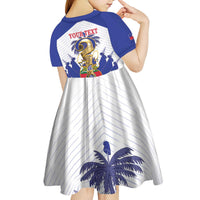 Personalized Les Grenadiers Haiti Football Kid Short Sleeve Dress 2026 Nou Retounen White Version - Wonder Print Shop