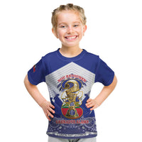 Personalized Les Grenadiers Haiti Football Kid T Shirt 2026 Nou Retounen White Version - Wonder Print Shop