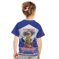 Personalized Les Grenadiers Haiti Football Kid T Shirt 2026 Nou Retounen White Version - Wonder Print Shop