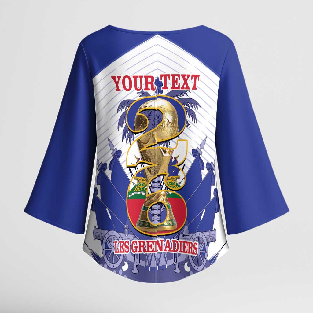 Personalized Les Grenadiers Haiti Football Kimono Sleeve Blouse 2026 Nou Retounen White Version - Wonder Print Shop