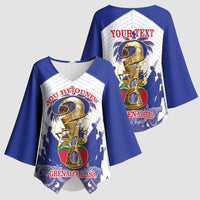 Personalized Les Grenadiers Haiti Football Kimono Sleeve Blouse 2026 Nou Retounen White Version - Wonder Print Shop