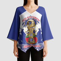 Personalized Les Grenadiers Haiti Football Kimono Sleeve Blouse 2026 Nou Retounen White Version - Wonder Print Shop