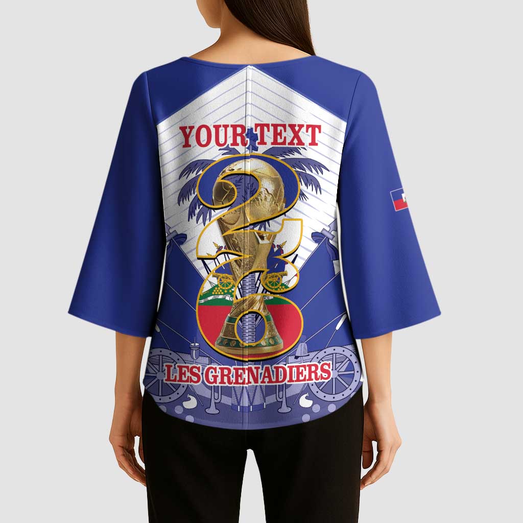 Personalized Les Grenadiers Haiti Football Kimono Sleeve Blouse 2026 Nou Retounen White Version - Wonder Print Shop