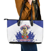 Les Grenadiers Haiti Football Leather Tote Bag 2026 Nou Retounen White Version - Wonder Print Shop