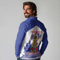 Personalized Les Grenadiers Haiti Football Long Sleeve Polo Shirt 2026 Nou Retounen White Version - Wonder Print Shop