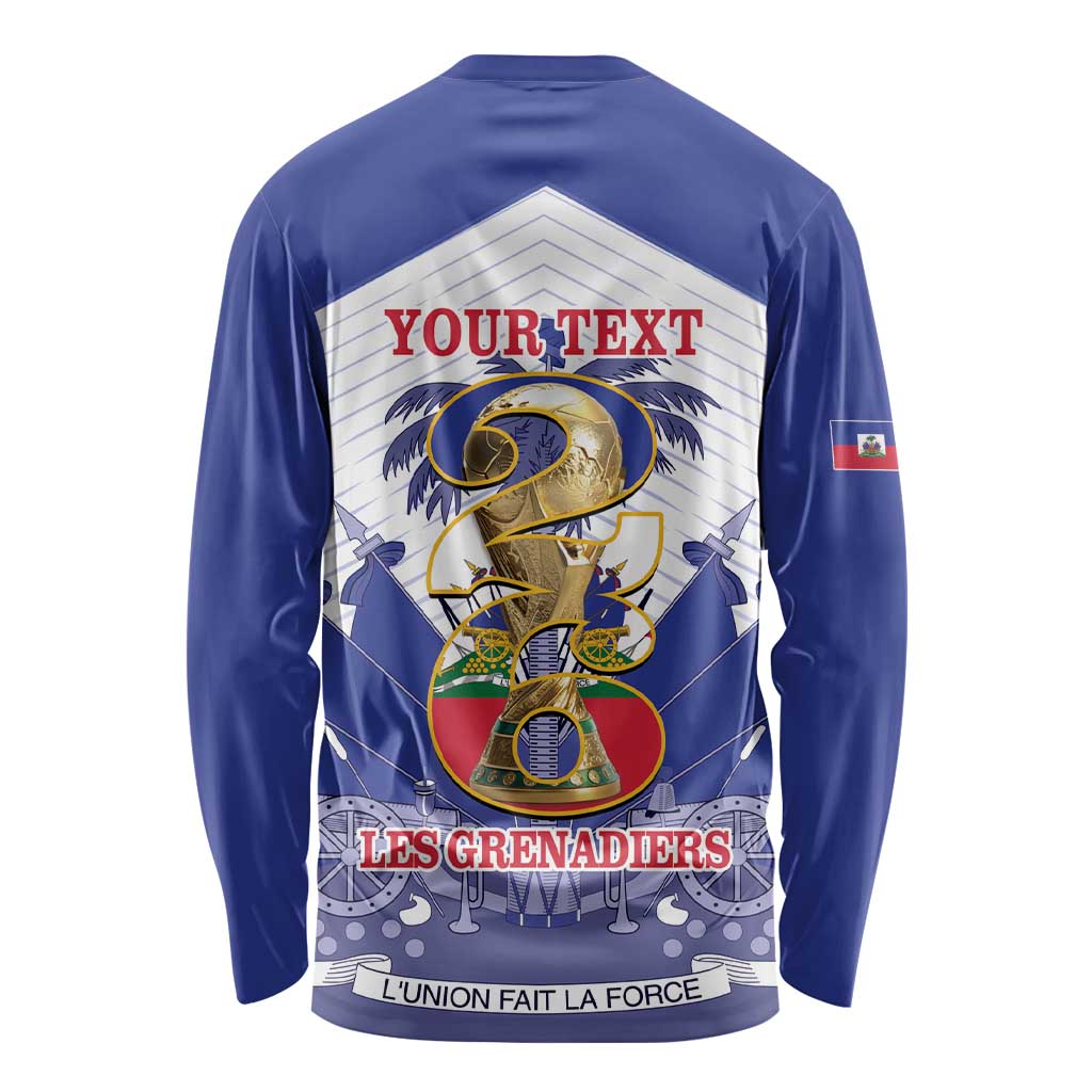 Personalized Les Grenadiers Haiti Football Long Sleeve Shirt 2026 Nou Retounen White Version - Wonder Print Shop