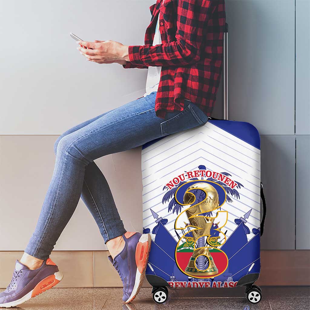 Les Grenadiers Haiti Football Luggage Cover 2026 Nou Retounen White Version - Wonder Print Shop