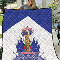 Les Grenadiers Haiti Football Quilt 2026 Nou Retounen White Version - Wonder Print Shop