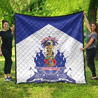 Les Grenadiers Haiti Football Quilt 2026 Nou Retounen White Version - Wonder Print Shop