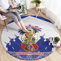 Les Grenadiers Haiti Football Round Carpet 2026 Nou Retounen White Version - Wonder Print Shop