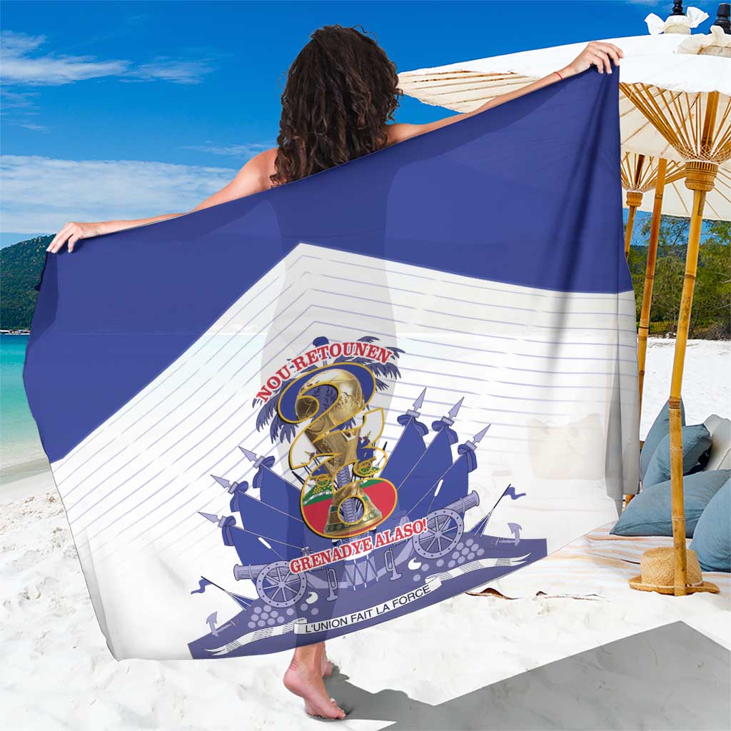 Les Grenadiers Haiti Football Sarong 2026 Nou Retounen White Version - Wonder Print Shop