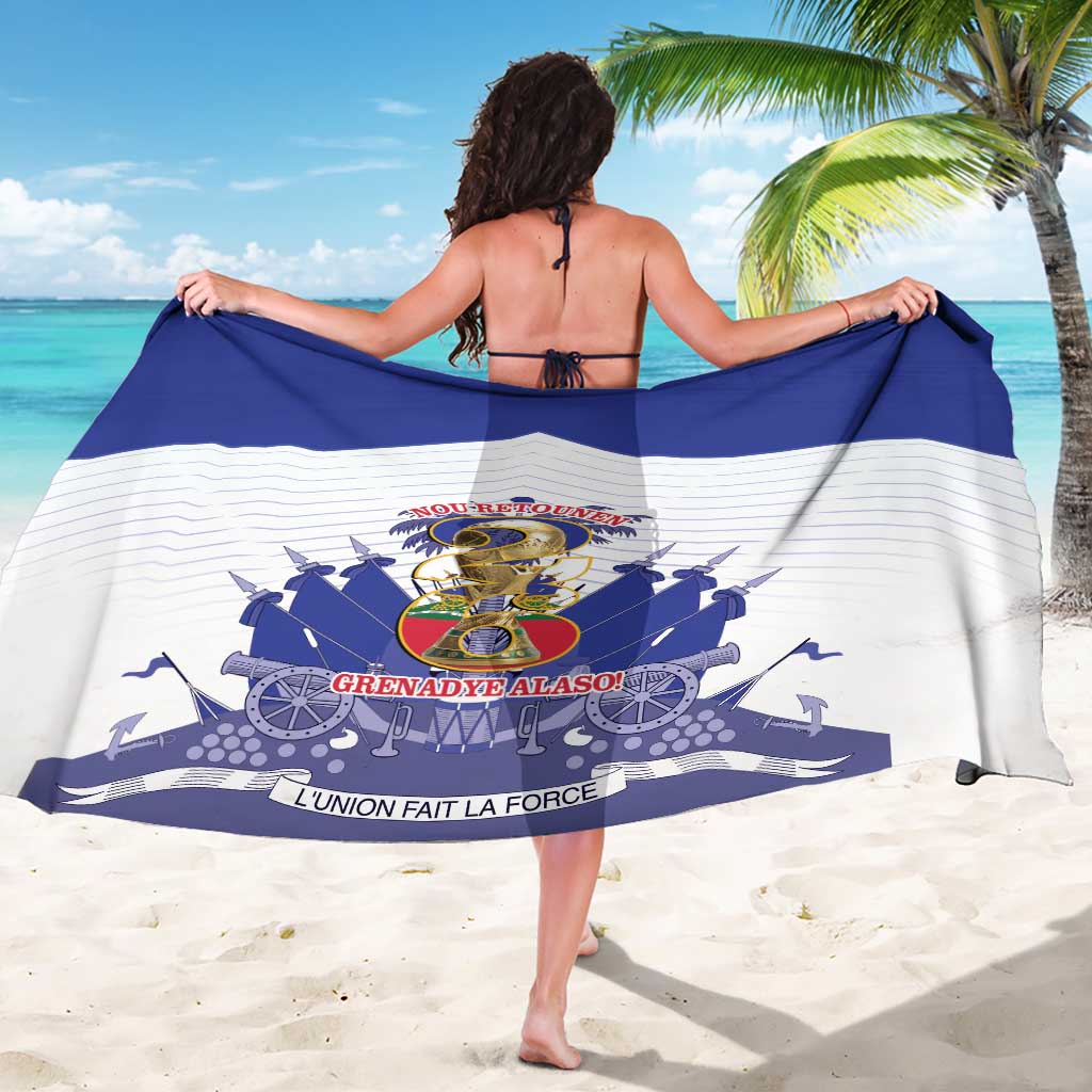 Les Grenadiers Haiti Football Sarong 2026 Nou Retounen White Version - Wonder Print Shop