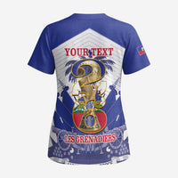 Personalized Les Grenadiers Haiti Football Scrub Top 2026 Nou Retounen White Version - Wonder Print Shop