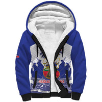 Personalized Les Grenadiers Haiti Football Sherpa Hoodie 2026 Nou Retounen White Version - Wonder Print Shop