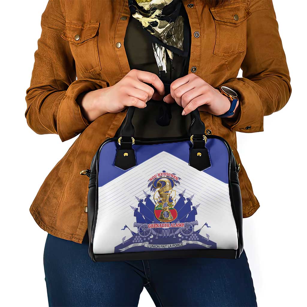 Les Grenadiers Haiti Football Shoulder Handbag 2026 Nou Retounen White Version - Wonder Print Shop
