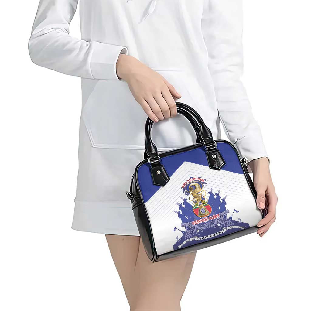 Les Grenadiers Haiti Football Shoulder Handbag 2026 Nou Retounen White Version - Wonder Print Shop