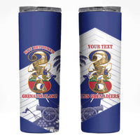 Personalized Les Grenadiers Haiti Football Skinny Tumbler 2026 Nou Retounen White Version - Wonder Print Shop