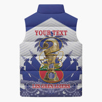 Personalized Les Grenadiers Haiti Football Sleeveless Puffer Jacket 2026 Nou Retounen White Version - Wonder Print Shop