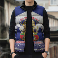Personalized Les Grenadiers Haiti Football Sleeveless Puffer Jacket 2026 Nou Retounen White Version - Wonder Print Shop