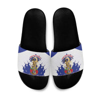 Les Grenadiers Haiti Football Slide Sandals 2026 Nou Retounen White Version - Wonder Print Shop