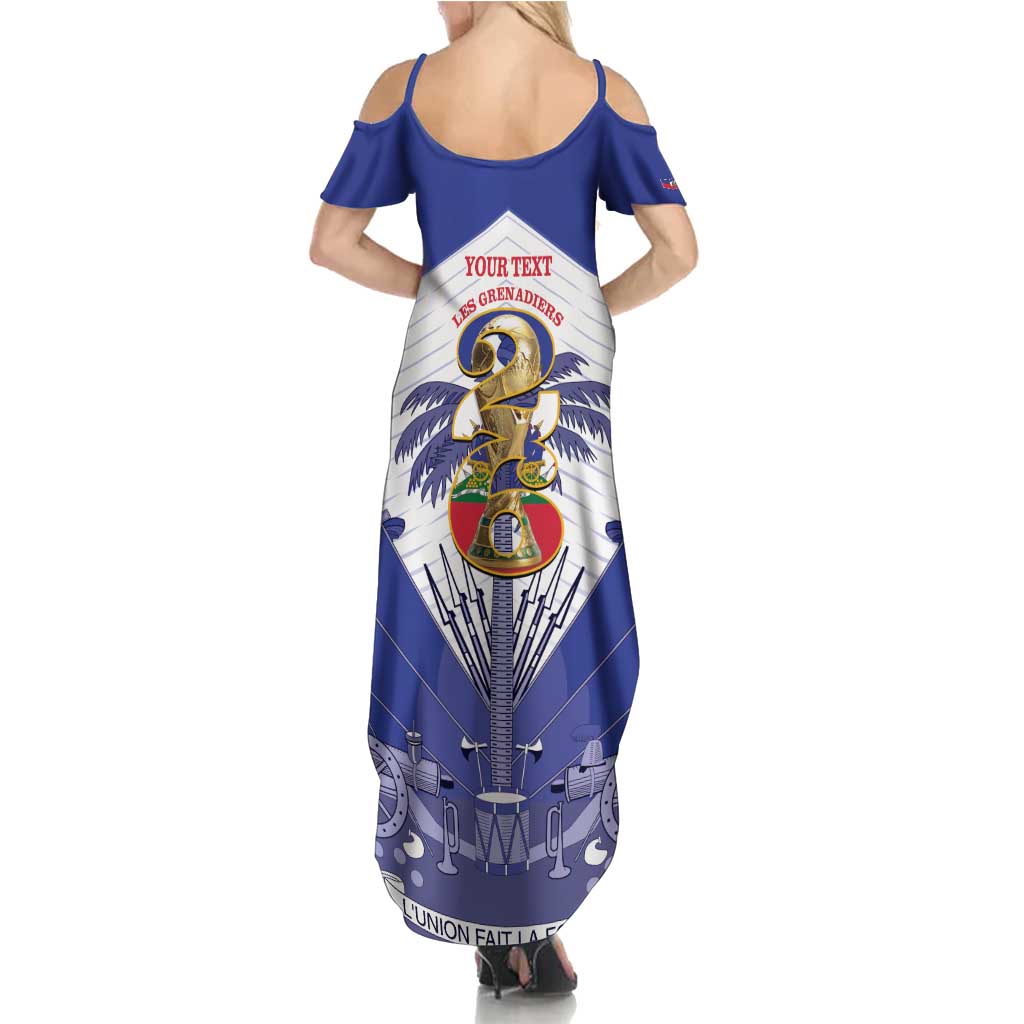 Personalized Les Grenadiers Haiti Football Summer Maxi Dress 2026 Nou Retounen White Version - Wonder Print Shop