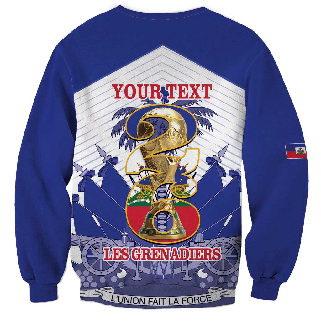 Personalized Les Grenadiers Haiti Football Sweatshirt 2026 Nou Retounen White Version - Wonder Print Shop