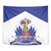 Les Grenadiers Haiti Football Tapestry 2026 Nou Retounen White Version - Wonder Print Shop