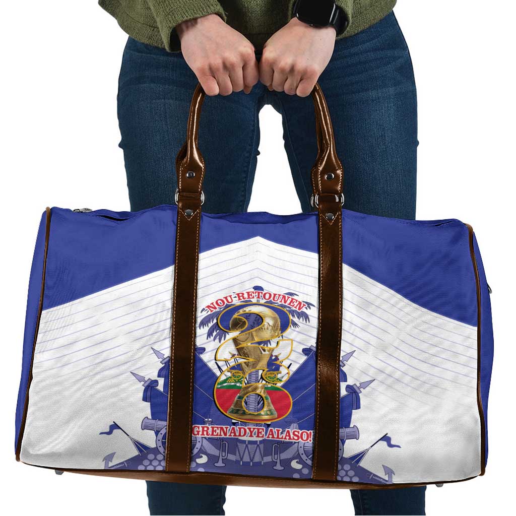 Les Grenadiers Haiti Football Travel Bag 2026 Nou Retounen White Version - Wonder Print Shop