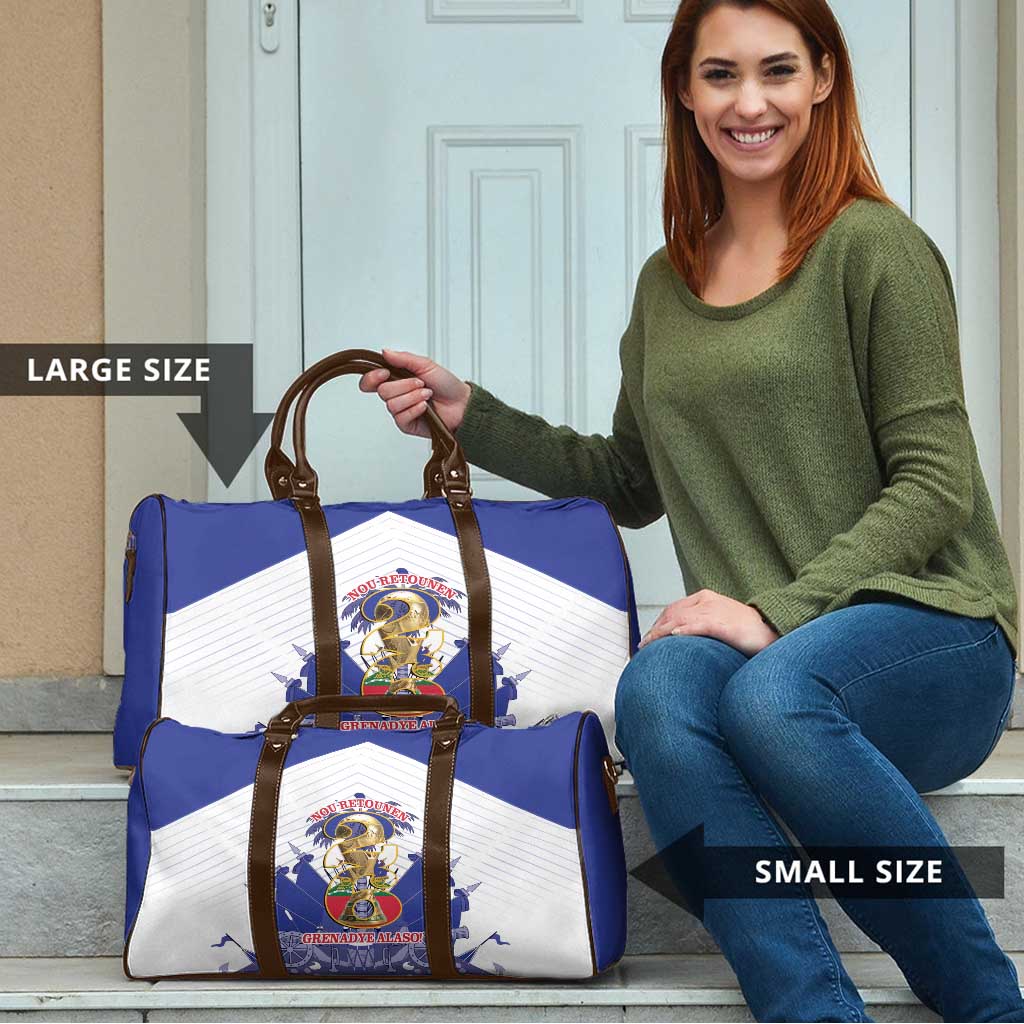 Les Grenadiers Haiti Football Travel Bag 2026 Nou Retounen White Version - Wonder Print Shop