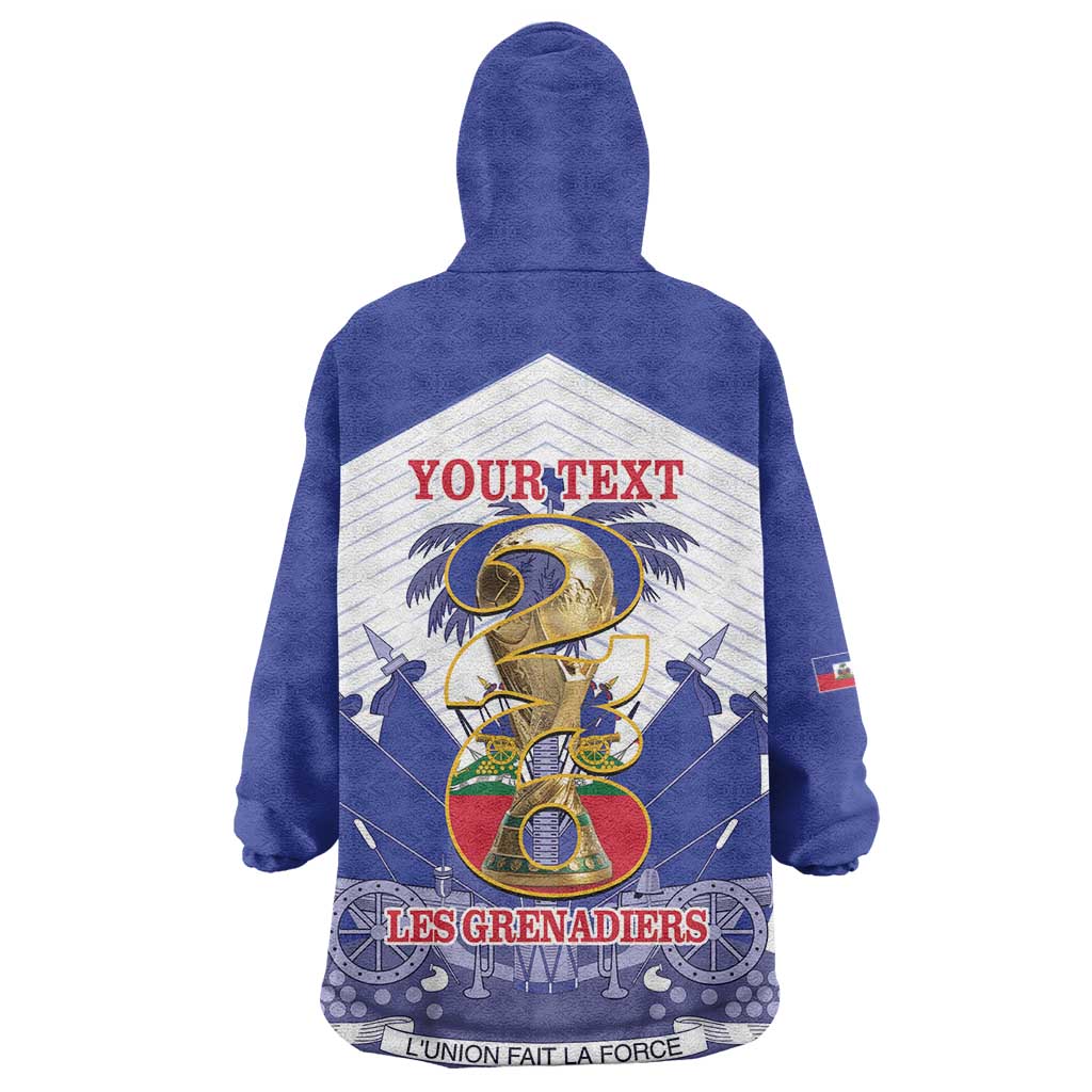 Personalized Les Grenadiers Haiti Football Wearable Blanket Hoodie 2026 Nou Retounen White Version - Wonder Print Shop