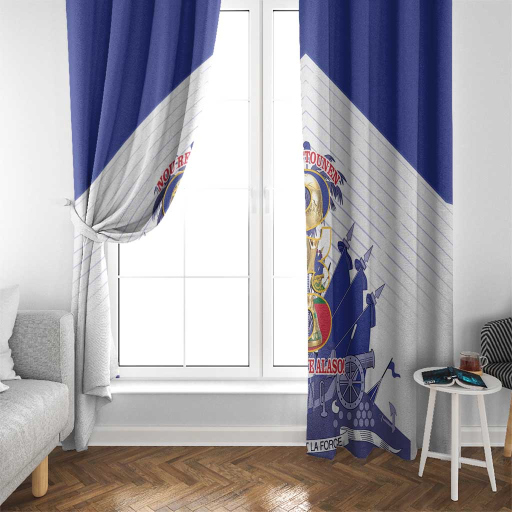 Les Grenadiers Haiti Football Window Curtain 2026 Nou Retounen White Version - Wonder Print Shop