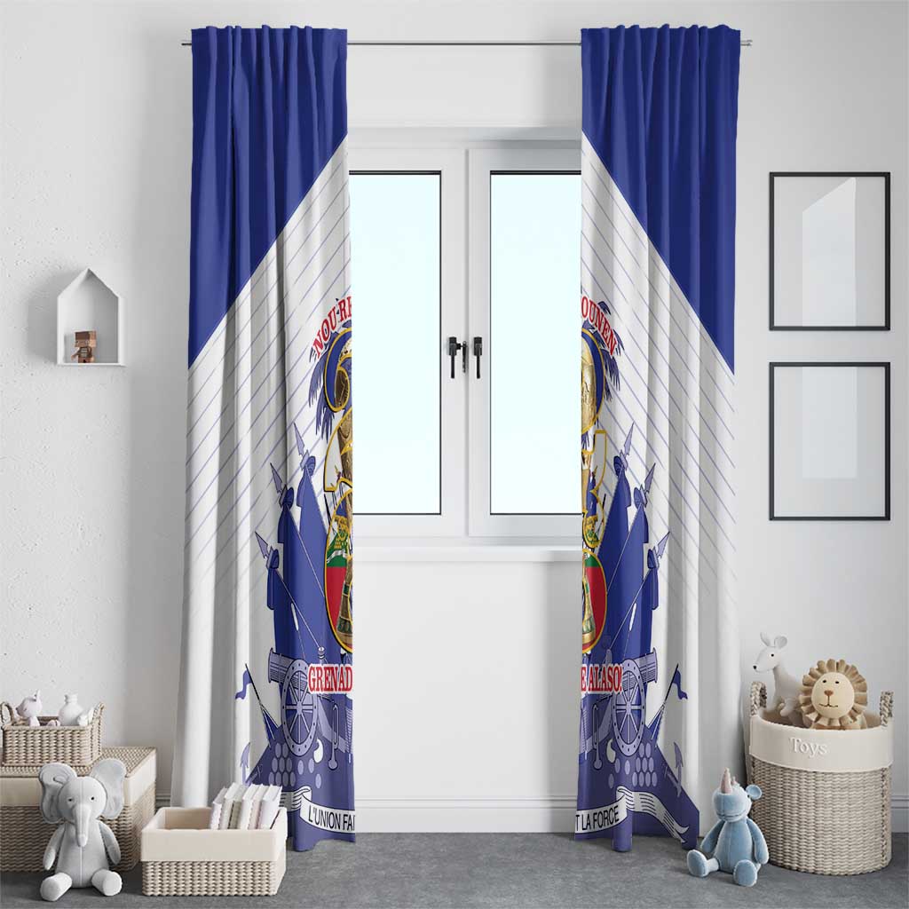 Les Grenadiers Haiti Football Window Curtain 2026 Nou Retounen White Version - Wonder Print Shop