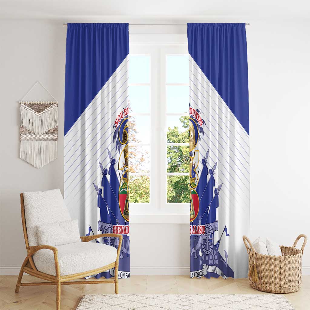 Les Grenadiers Haiti Football Window Curtain 2026 Nou Retounen White Version - Wonder Print Shop