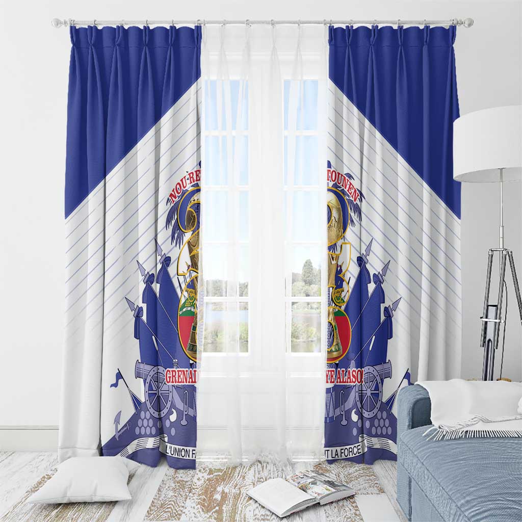 Les Grenadiers Haiti Football Window Curtain 2026 Nou Retounen White Version - Wonder Print Shop