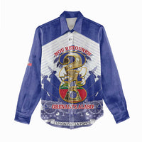 Personalized Les Grenadiers Haiti Football Women Casual Shirt 2026 Nou Retounen White Version - Wonder Print Shop